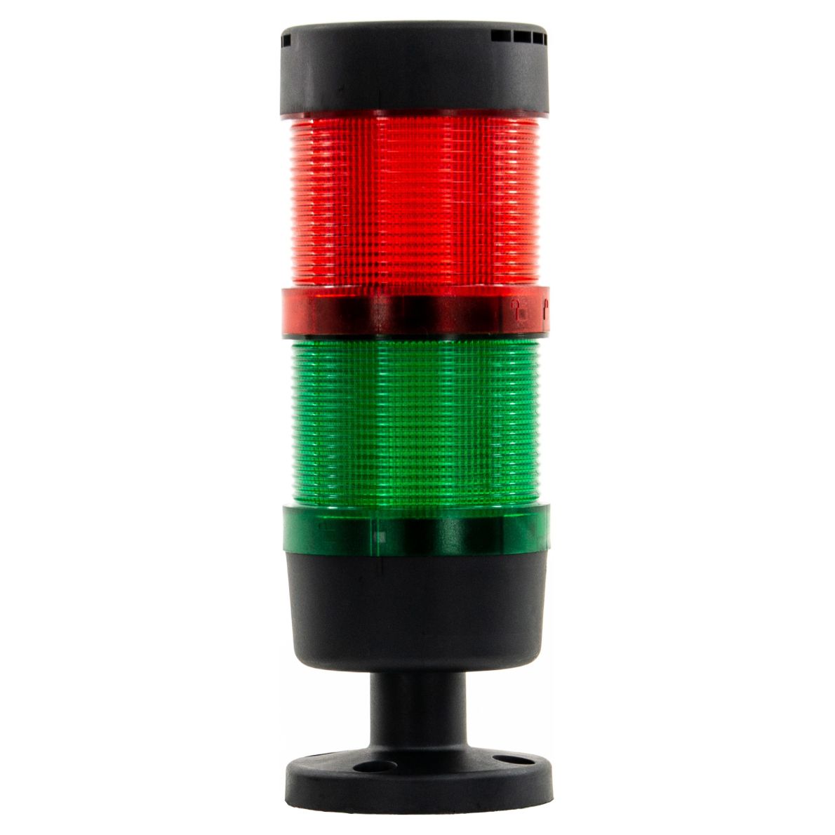 Dauerlicht Signalsäule, Alarmkombination mit 90-dB-Hupe + Signalleuchte, 24 V DC - Grün-Rot