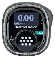 Honeywell BW Solo (BLE) - Gaswarngerät mit 1 Sensor für Chlordioxid (ClO2) 0-1 ppm - A1: 0,1 ppm / A2: 0,3 ppm (schwarzes Gehäuse)