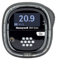 Honeywell BW Solo (BLE) - Gaswarngerät mit 1 Sensor für Sauerstoff (O2) 0-30 Vol.-% - A1: 19,5 Vol.-% / A2: 23,5 Vol.-% (schwarzes Gehäuse)