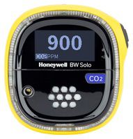 Honeywell BW Solo (BLE) - Gaswarngerät mit 1 Sensor für Kohlenstoffdioxid (CO2) 0-50000 ppm (5Vol%) - A1: 5000 ppm / A2: 30000 ppm (gelbes Gehäuse)