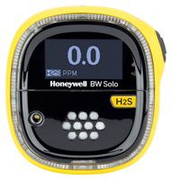 Honeywell BW Solo (BLE) - Gaswarngerät mit 1 Sensor für Schwefelwasserstoff (H2S ext. range) 0-500 ppm - A1: 10 ppm / A2: 15 ppm (gelbes Gehäuse)