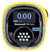 Honeywell BW Solo (BLE) - Gaswarngerät mit 1 Sensor für Cyanwasserstoff (HCN) 0-100 ppm - A1: 4,7 ppm / A2: 10 ppm (gelbes Gehäuse)